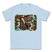 Dusty Blue christmas indian headdress Classic Tee - JahusDesignShop