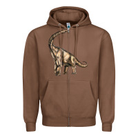 Chestnut Brachiosaurus Zipper Hoodie - LillyAllenDesigns