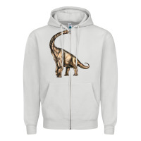 Dove Grey Brachiosaurus Zipper Hoodie - LillyAllenDesigns