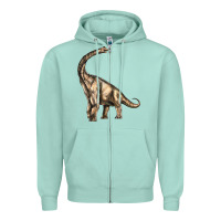Seafoam Brachiosaurus Zipper Hoodie - LillyAllenDesigns