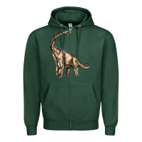 Sports Green Brachiosaurus Zipper Hoodie - LillyAllenDesigns