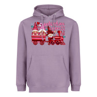 Lavender valentines express with gnomies Heavyweight Hoodie - NancyCooperArtShop