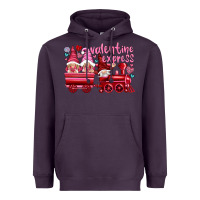 Plum valentines express with gnomies Heavyweight Hoodie - NancyCooperArtShop