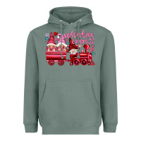 Sage valentines express with gnomies Heavyweight Hoodie - NancyCooperArtShop