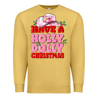 Antique Gold have a holly dolly christmas Premium Sweatshirt - MaliasSmallBusiness
