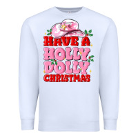 White have a holly dolly christmas Premium Sweatshirt - MaliasSmallBusiness