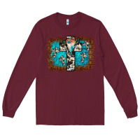 Burgundy bull skull cross backgraund Long Sleeve Tee - JahusDesignShop
