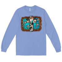 Colony Blue bull skull cross backgraund Long Sleeve Tee - JahusDesignShop