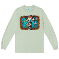 Matcha bull skull cross backgraund Long Sleeve Tee - JahusDesignShop