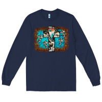 Navy bull skull cross backgraund Long Sleeve Tee - JahusDesignShop
