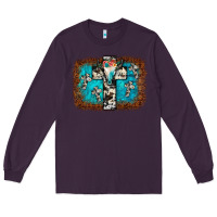 Plum bull skull cross backgraund Long Sleeve Tee - JahusDesignShop
