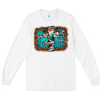 White bull skull cross backgraund Long Sleeve Tee - JahusDesignShop