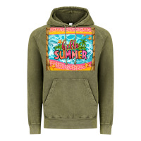 Vintage Olive hello summer Vintage Hoodie - Zillion Design Studio