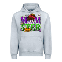 Heather Grey Momster Halloween Urban Hoodie - NancyCooperArtShop