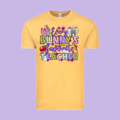 Easter Day Every Bunny's Favorite Teacher Vintage Tee Designed By Oliviacreatesart