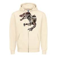 Sandshell Spinosaurus Face Zipper Hoodie - LillyAllenDesigns