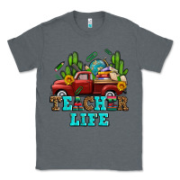 Charcoal Heather teacher life western truck and books Classic Tee - AdoDesignShop