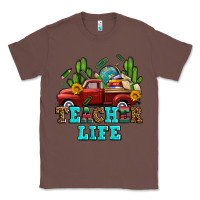 Chestnut teacher life western truck and books Classic Tee - AdoDesignShop