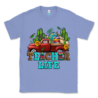 Colony Blue teacher life western truck and books Classic Tee - AdoDesignShop