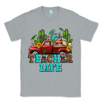 Heather Grey teacher life western truck and books Classic Tee - AdoDesignShop