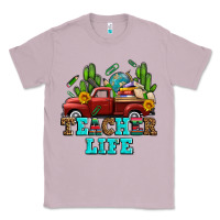 Lilac teacher life western truck and books Classic Tee - AdoDesignShop