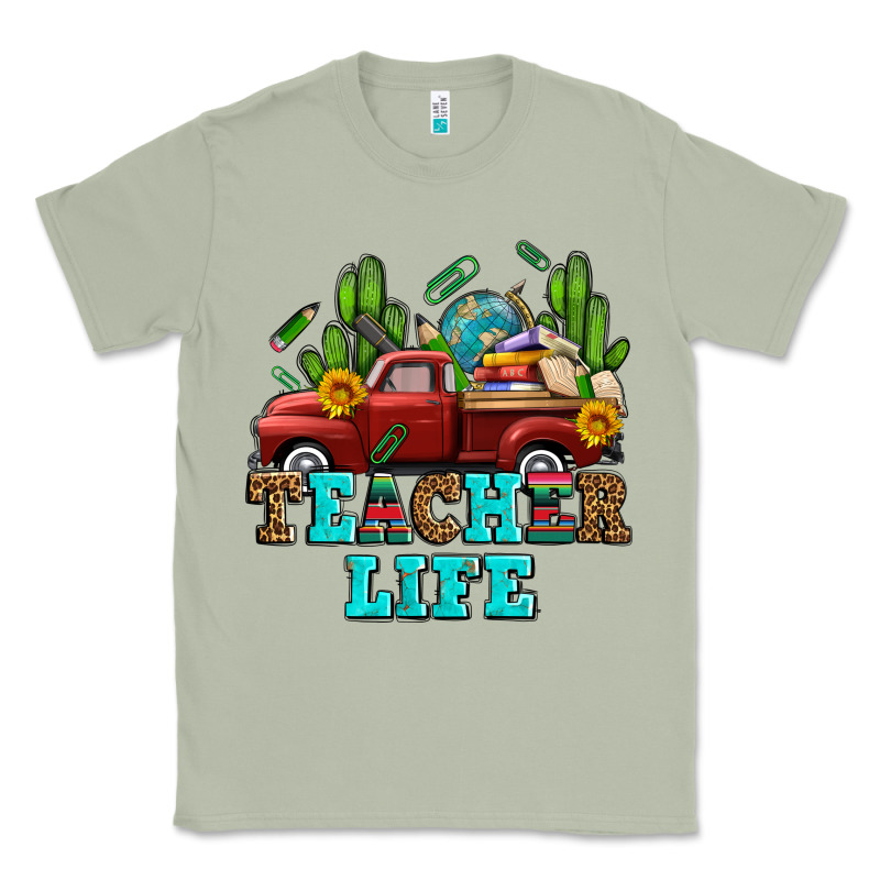 Teacher Life Western Truck And Books Classic Tee by AdoDesignShop | Teevron