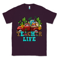 Plum teacher life western truck and books Classic Tee - AdoDesignShop