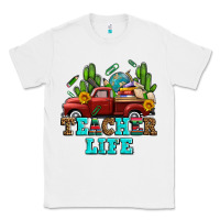 White teacher life western truck and books Classic Tee - AdoDesignShop