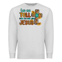 Dove Grey let me tell you about my jesus Premium Sweatshirt - MaliasSmallBusiness