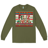 Army Green feliz navidad spanish christmas Long Sleeve Tee - Jasminsmagicworld