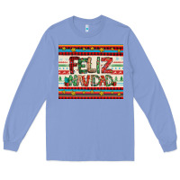 Colony Blue feliz navidad spanish christmas Long Sleeve Tee - Jasminsmagicworld
