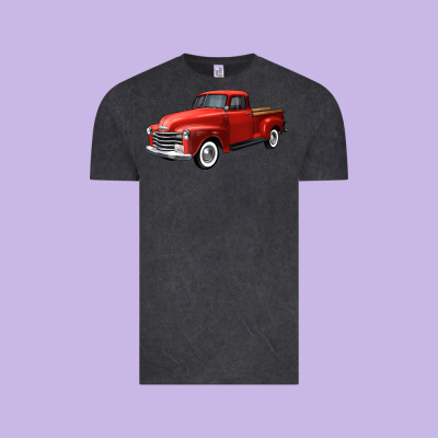 Western Red Truck Right 34 View Vintage Tee Designed By Fadigitalartstudio