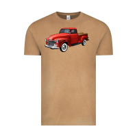 Vintage Camel western red truck right 34 view Vintage Tee - FaDigitalArtStudio