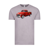 Vintage Zinc western red truck right 34 view Vintage Tee - FaDigitalArtStudio