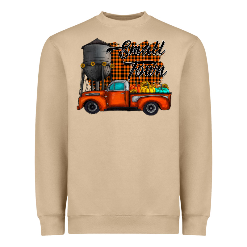 Small Town Fall Heavyweight Sweatshirt by CowhideDigitalArt | Teevron