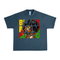 Midnight Navy black mom magic juneteenth Urban Heavy Tee - HRA Design Shop