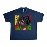 Navy black mom magic juneteenth Urban Heavy Tee - HRA Design Shop
