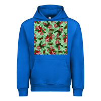 Cobalt Christmas candy cane Urban Hoodie - NancyCooperArtShop