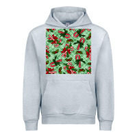 Heather Grey Christmas candy cane Urban Hoodie - NancyCooperArtShop