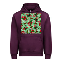Mauve Wine Christmas candy cane Urban Hoodie - NancyCooperArtShop