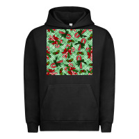 Pigment Black Christmas candy cane Urban Hoodie - NancyCooperArtShop