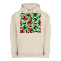 Pigment French Oak Christmas candy cane Urban Hoodie - NancyCooperArtShop