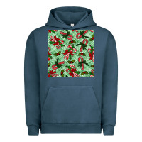 Pigment Midnight Navy Christmas candy cane Urban Hoodie - NancyCooperArtShop