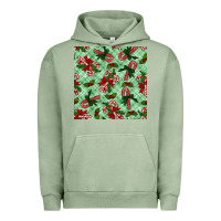 Pigment Oil Green Christmas candy cane Urban Hoodie - NancyCooperArtShop