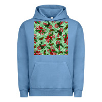Pigment Pebble Blue Christmas candy cane Urban Hoodie - NancyCooperArtShop