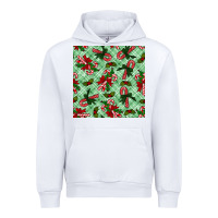White Christmas candy cane Urban Hoodie - NancyCooperArtShop