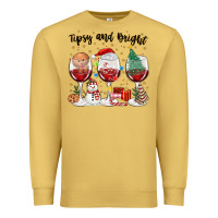 Antique Gold tipsy and bright christmas Premium Sweatshirt - MaliasSmallBusiness