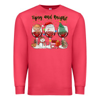 Cardinal tipsy and bright christmas Premium Sweatshirt - MaliasSmallBusiness