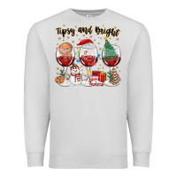 Dove Grey tipsy and bright christmas Premium Sweatshirt - MaliasSmallBusiness