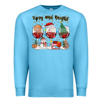 Ocean Blue tipsy and bright christmas Premium Sweatshirt - MaliasSmallBusiness